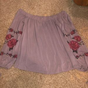 american eagle off the shoulder top